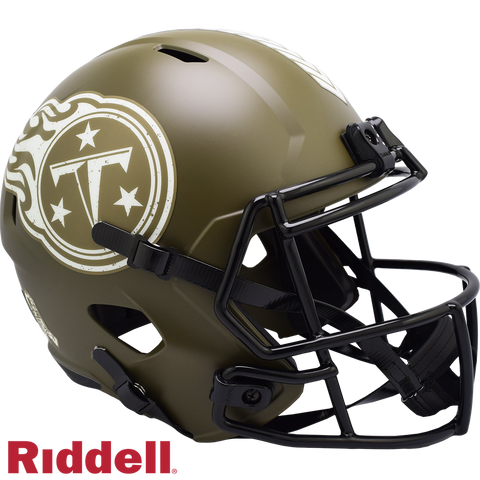 Tennessee Titans Helmet Riddell Replica Full Size Speed Style Salute To Service-0