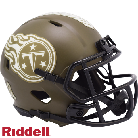 Tennessee Titans Helmet Riddell Replica Mini Speed Style Salute To Service-0