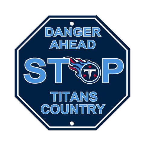 Tennessee Titans Sign 12x12 Plastic Stop Style Alternate - Team Fan Cave