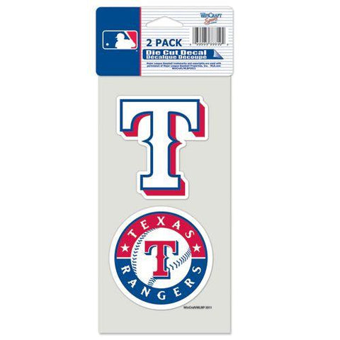 Texas Rangers Decal 4x4 Perfect Cut Set of 2 - Team Fan Cave