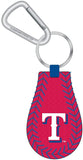 Texas Rangers Keychain Team Color Baseball Red Leather Blue Thread CO-0