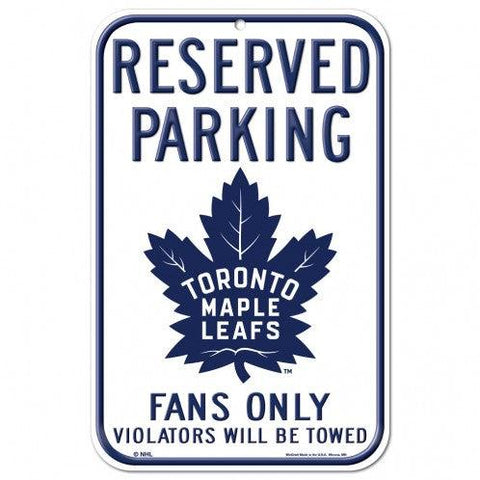 Toronto Maple Leafs Sign 11x17 Plastic Reserved Parking Style