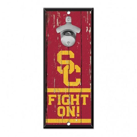 USC Trojans Sign Wood 5x11 Bottle Opener