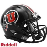 Utah Utes Helmet Riddell Replica Mini Speed Style Black-0