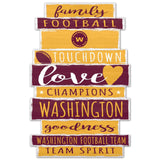 Washington Football Team Sign 11x17 Wood Family Word Design-0