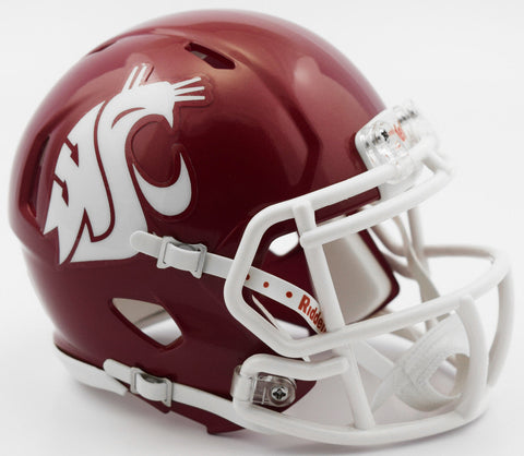 Washington State Cougars Helmet Riddell Replica Mini Speed Style Crimson-0