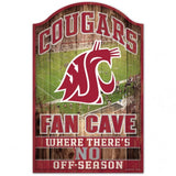 Washington State Cougars Sign 11x17 Wood Fan Cave Design - Special Order-0