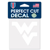 West Virginia Mountaineers Decal 4x4 Perfect Cut White