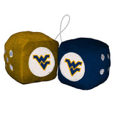 West Virginia Mountaineers Fuzzy Dice - Team Fan Cave