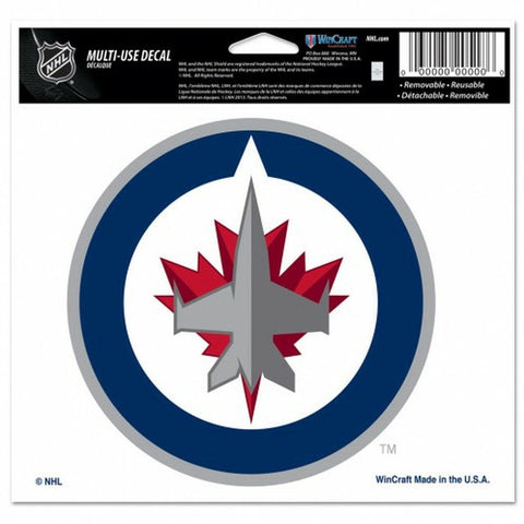 Winnipeg Jets Decal 5x6 Multi Use Color