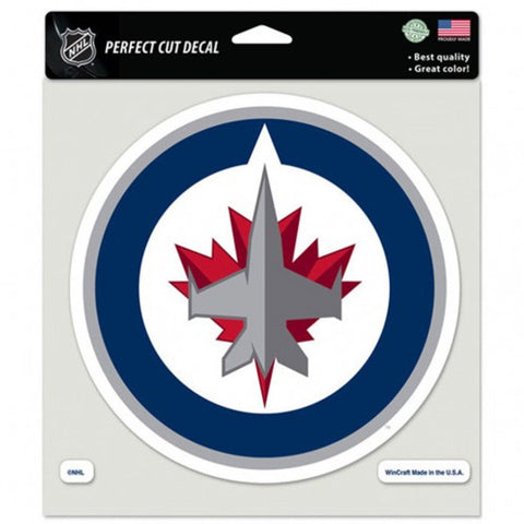 Winnipeg Jets Decal 8x8 Perfect Cut Color - Special Order-0