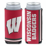 Wisconsin Badgers Can Cooler Slim Can Design