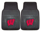 Wisconsin Badgers Heavy Duty 2-Piece Vinyl Car Mats - Special Order - Team Fan Cave