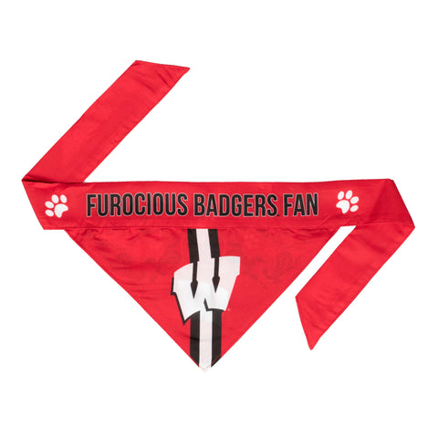 Wisconsin Badgers Pet Bandanna Size M - Team Fan Cave