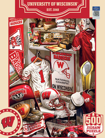 Wisconsin Badgers Puzzle 500 Piece Locker Room-0