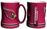 Arizona Cardinals Coffee Mug 14oz Sculpted Relief Team Color-0