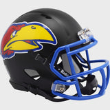 Kansas Jayhawks Helmet Riddell Replica Mini Speed Style Black-0