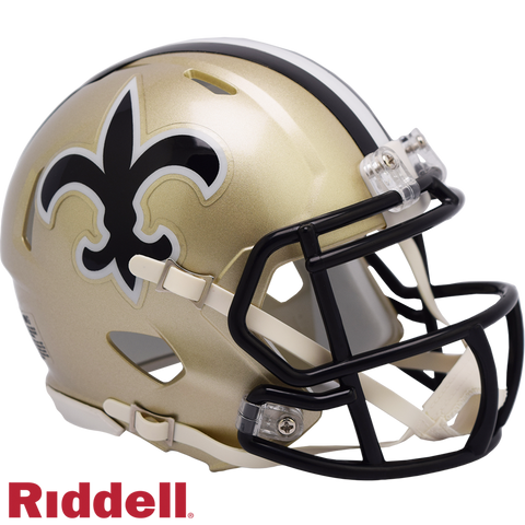 New Orleans Saints Helmet Riddell Replica Mini Speed Style 1976-1999 T/B-0