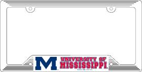 Mississippi Rebels Plastic License Plate Frame - Team Fan Cave