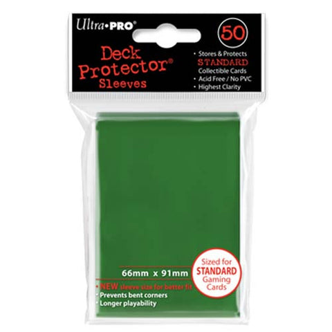 Deck Protectors - Solid - Green (One Pack of 50)
