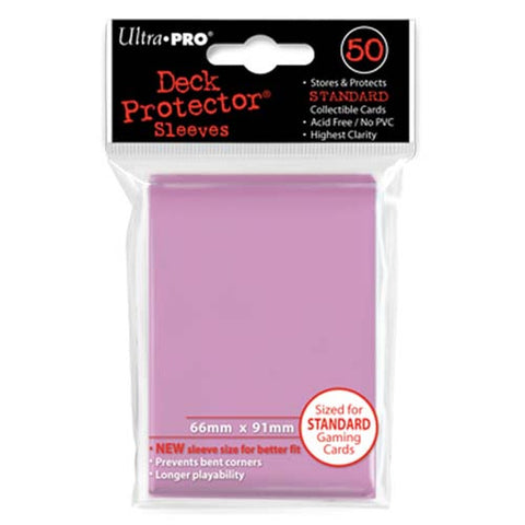 Deck Protectors - Solid - Pink (One Pack of 50)